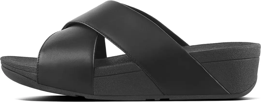 FitFlop Lulu Cross Slide Sandals Leather Dames Sandalen