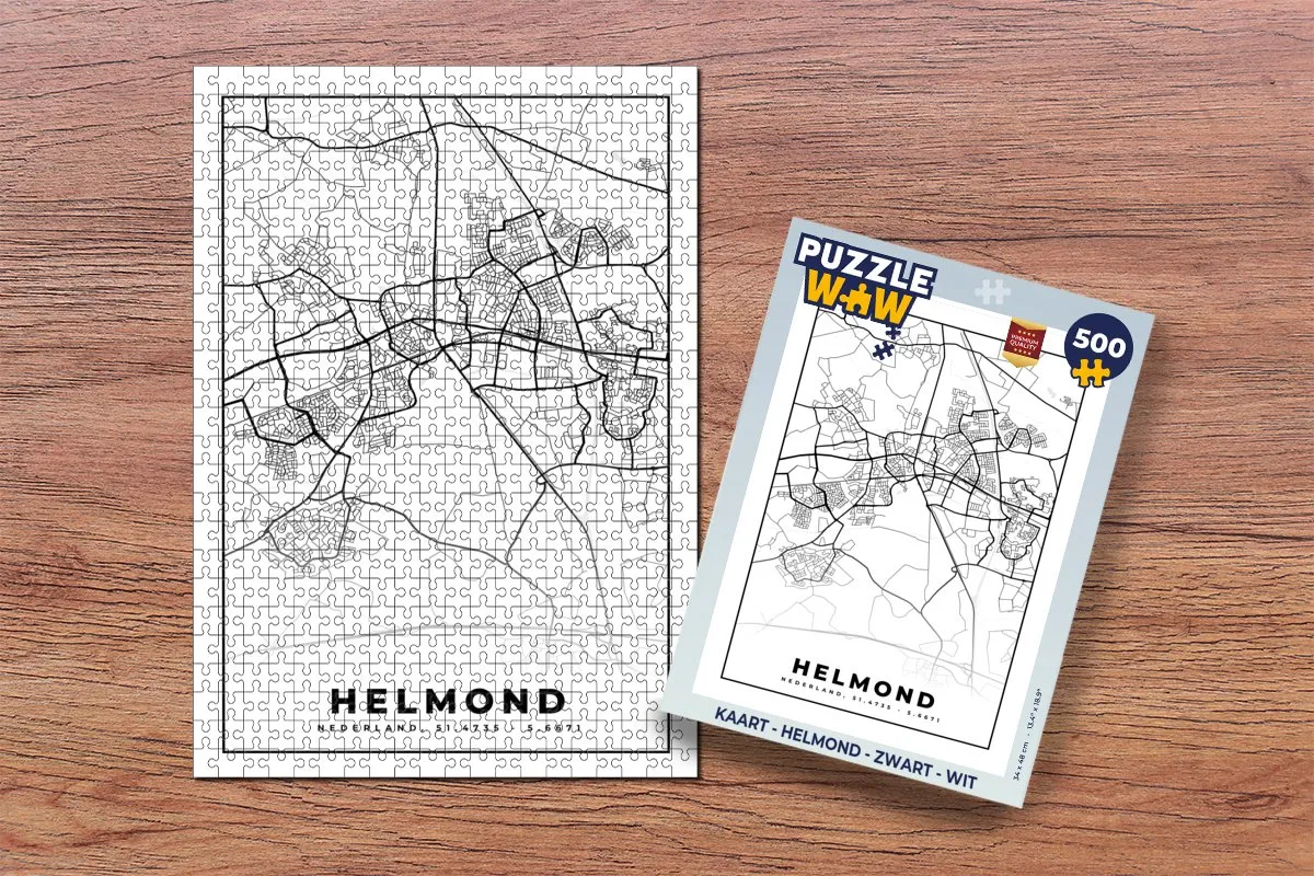 PuzzleWow Helmond Legpuzzel 500 Stuks - Multicolor