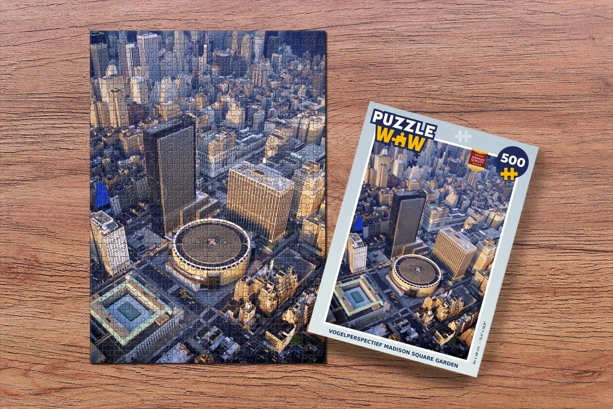 PuzzleWow New York Centrum Legpuzzel 500 Stuks - Multicolor