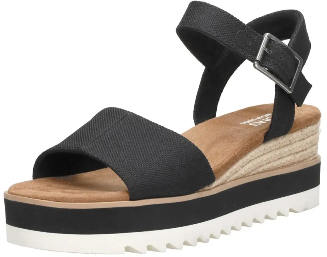 Toms Diana Sandalen - Met Sleehak - Dames - Zwart - Maat 43,5 - afbeelding 3 van 6