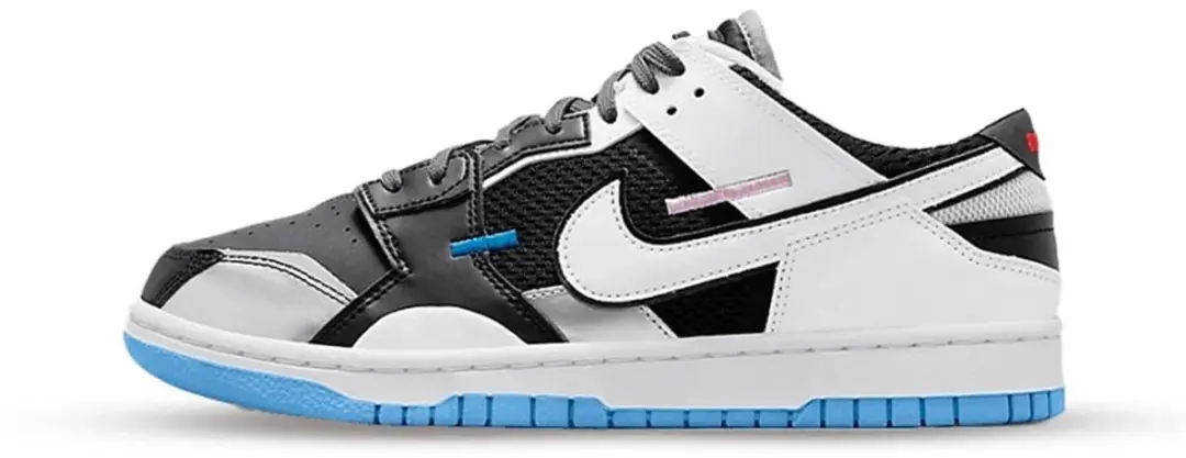 Nike Dunk Low Scrap Black Neutral Grey University Blue White