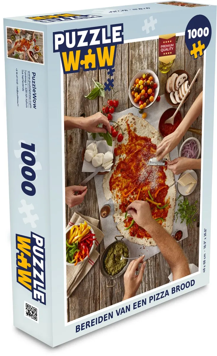 PuzzleWow Pizza Bereiden Legpuzzel 1000 Stuks