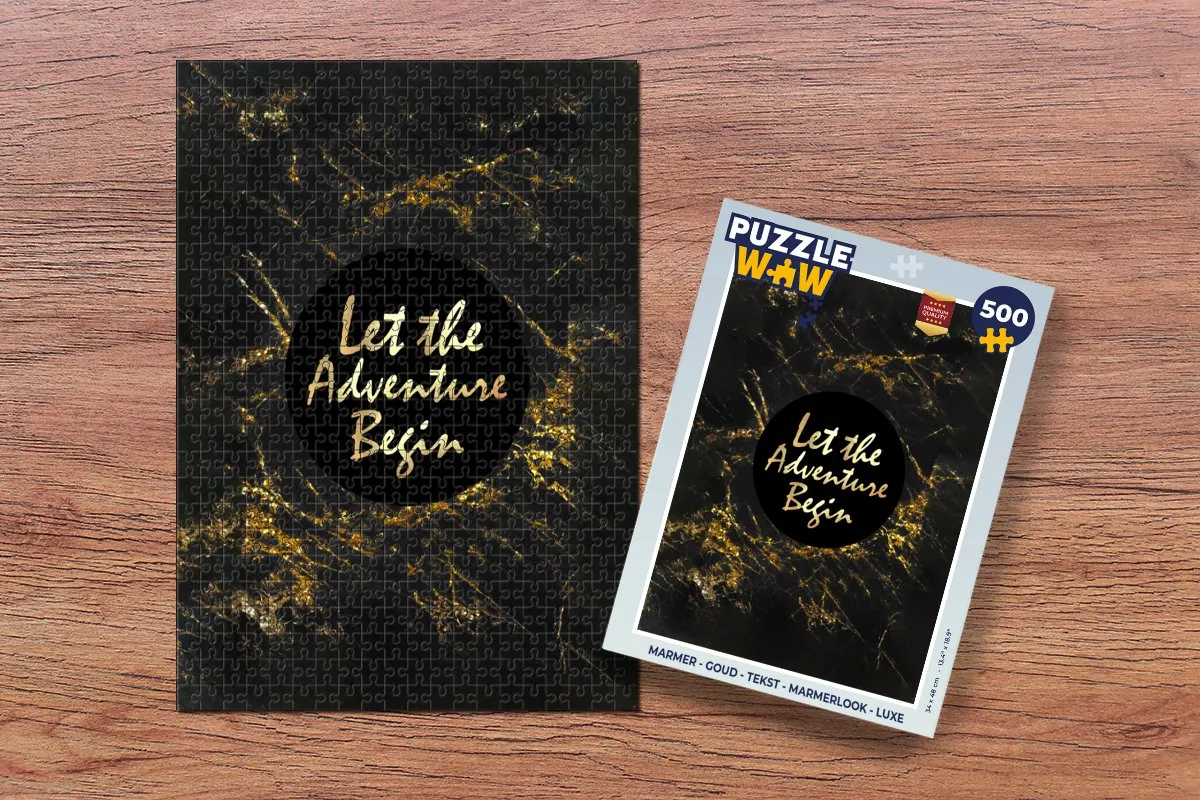 PuzzleWow Marmerlook Legpuzzel 500 Stuks - Multicolor