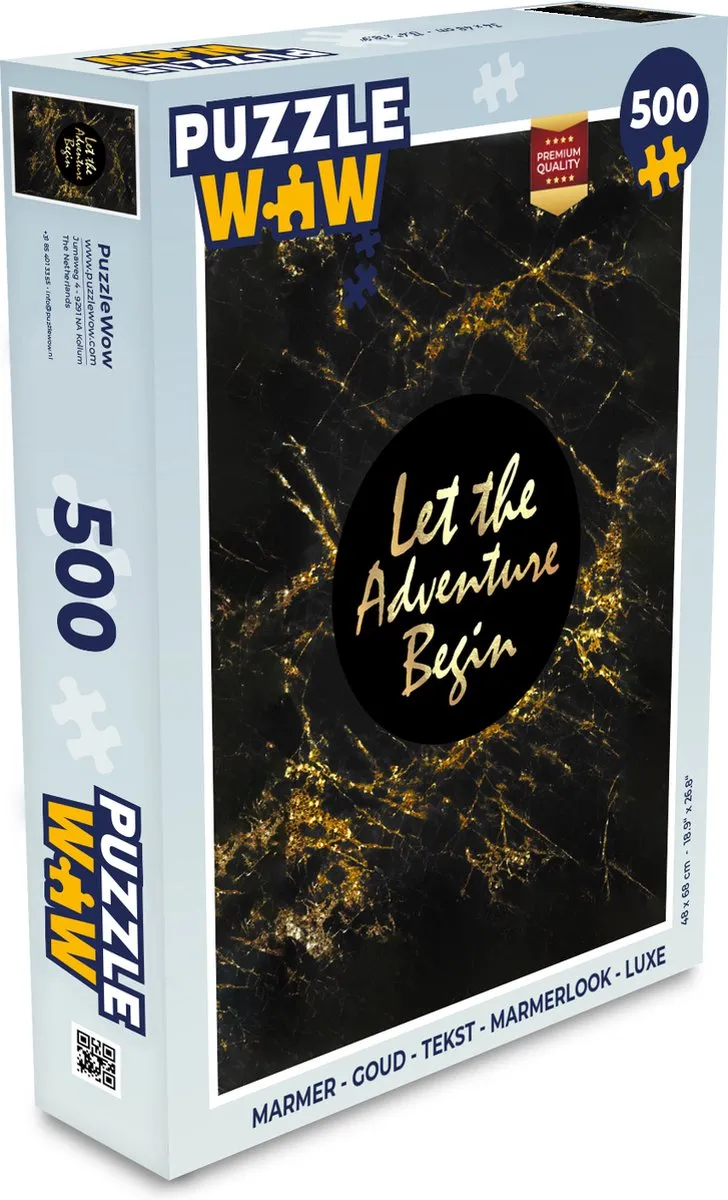 PuzzleWow Marmerlook Legpuzzel 500 Stuks