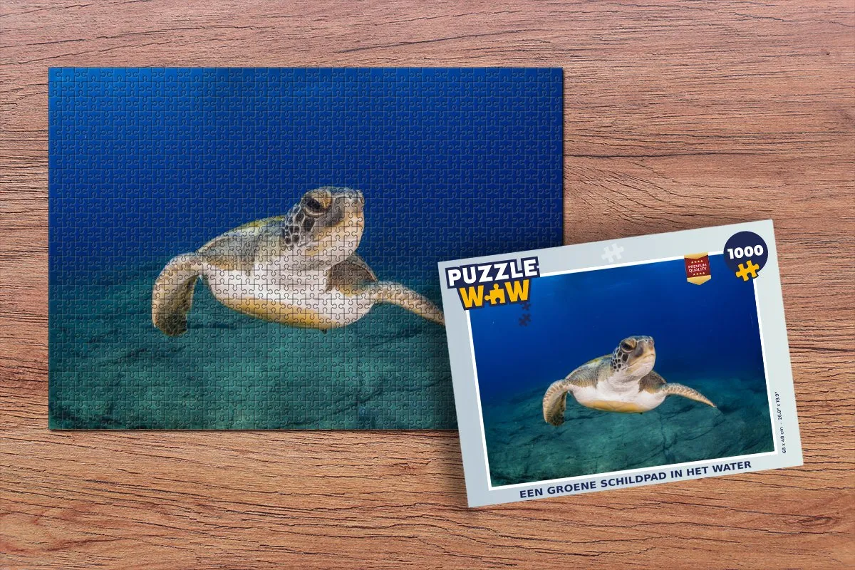 PuzzleWow Legpuzzel Schildpad 1000 Stuks - Multicolor