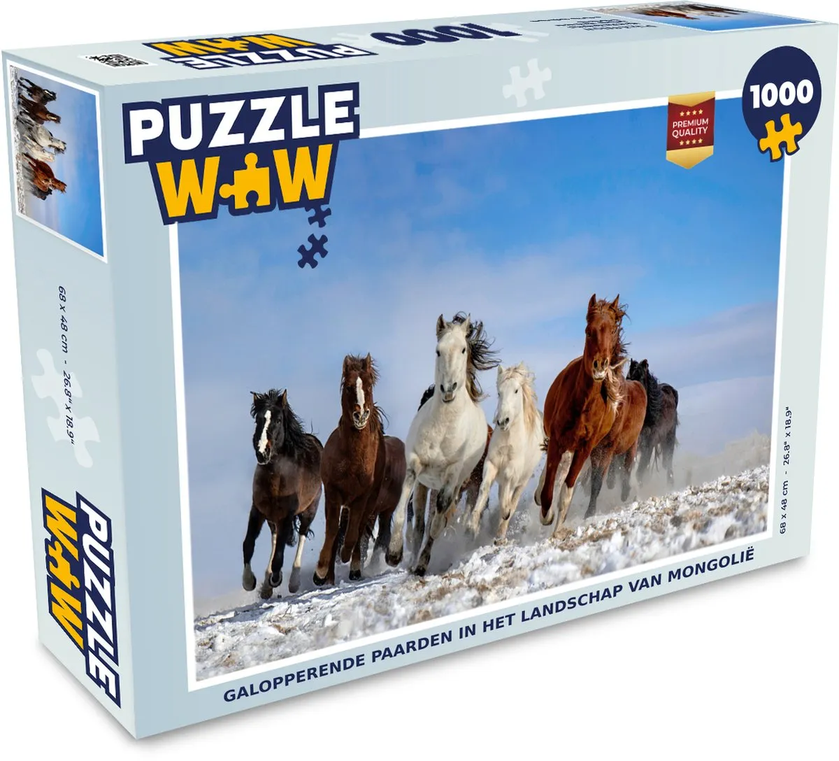 PuzzleWow Mongolië Paarden Legpuzzel 1000 Stuks