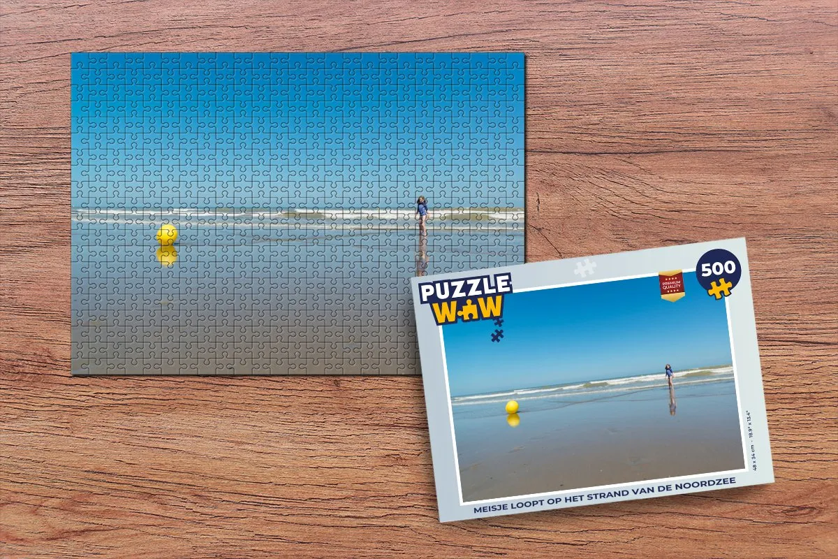PuzzleWow Noordzee Strandbal Legpuzzel 500 Stuks - Multicolor