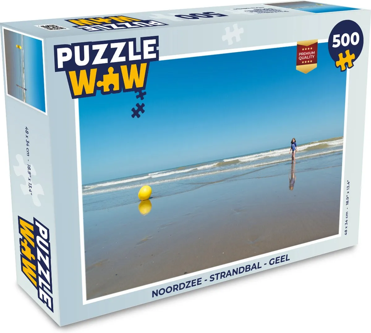 PuzzleWow Noordzee Strandbal Legpuzzel 500 Stuks
