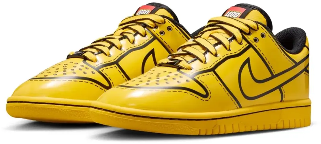 Nike dunk Low x LEGO Maat 31.5 Geel Zwart