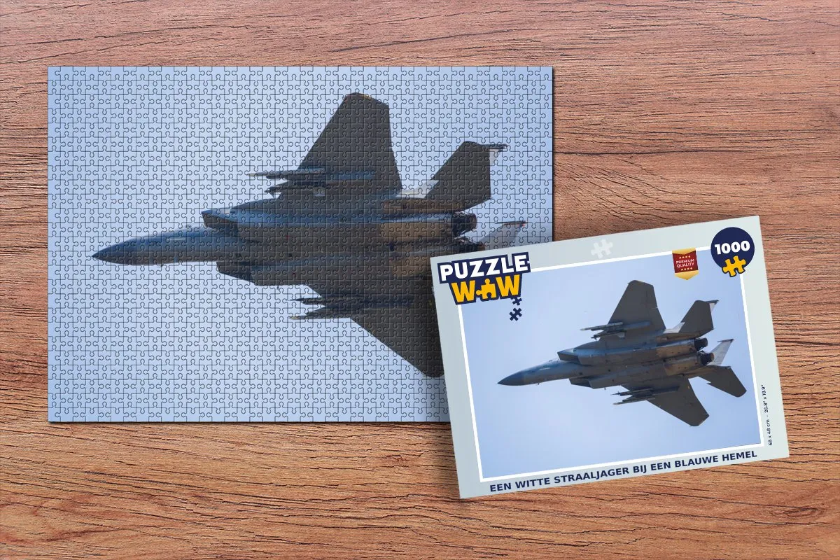 PuzzleWow Legpuzzel 1000 Stuks - Witte Straaljager