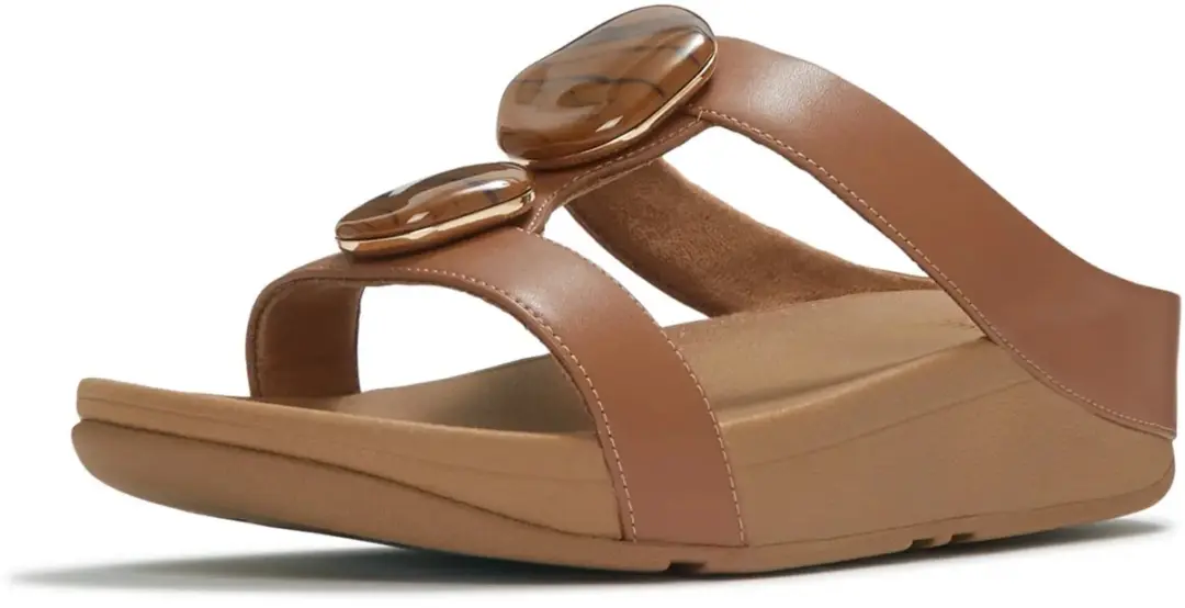 FitFlop Fino Marbled-Stone Slides - 36 - afbeelding 4 van 6