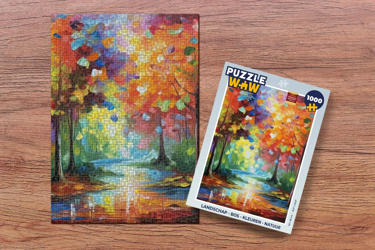 PuzzleWow Boslandschap Legpuzzel 1000 Stuks - Multicolor