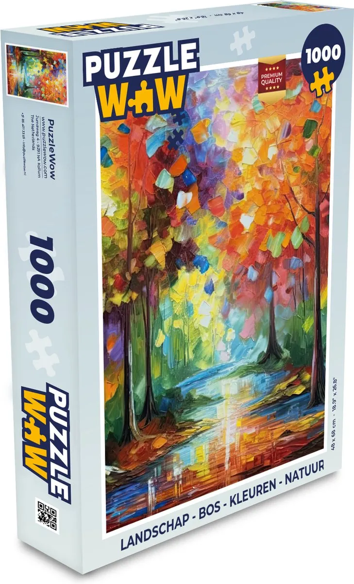 PuzzleWow Boslandschap Legpuzzel 1000 Stuks - Multicolor