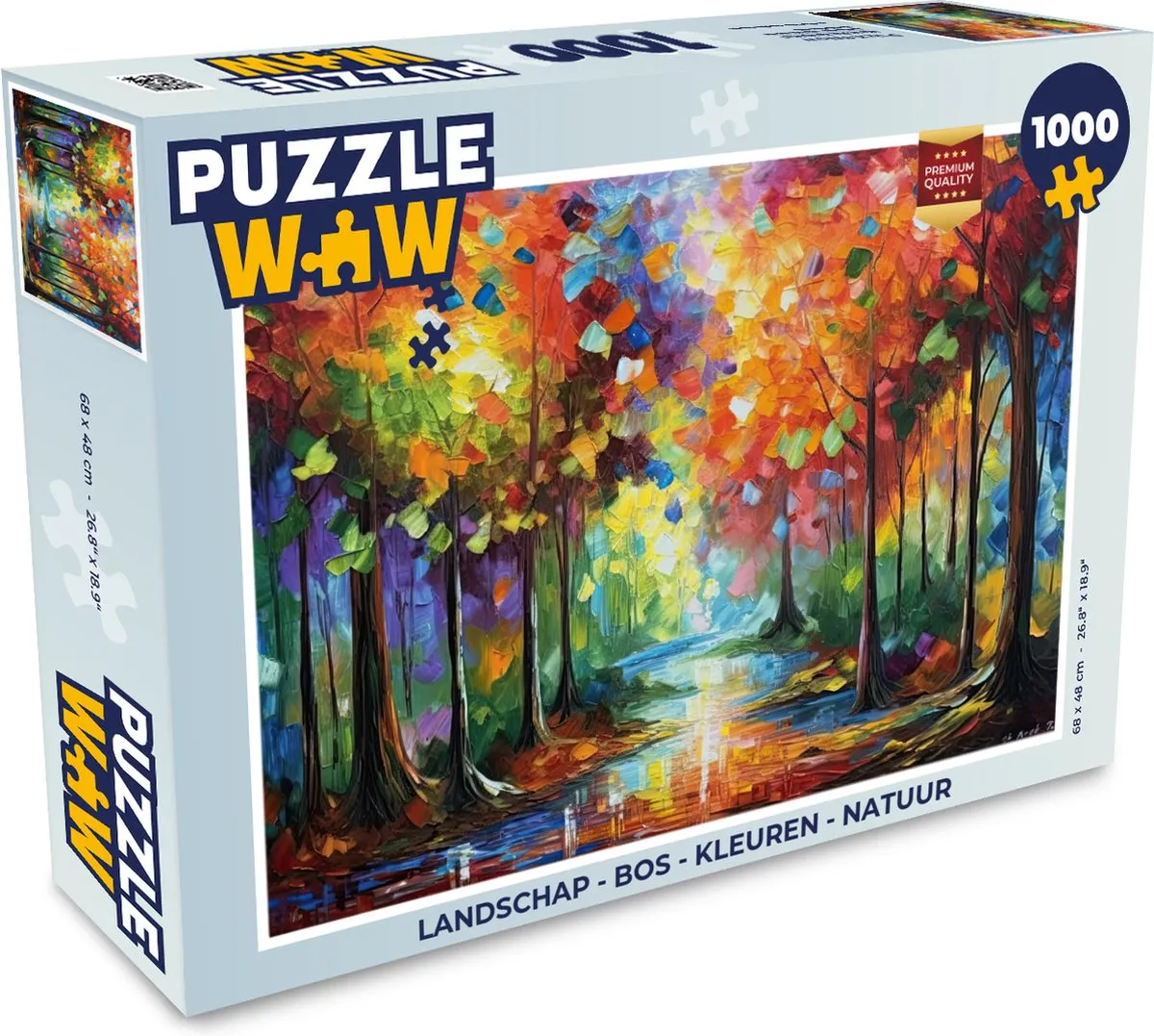 PuzzleWow Boslandschap Legpuzzel 1000 Stuks - Multicolor