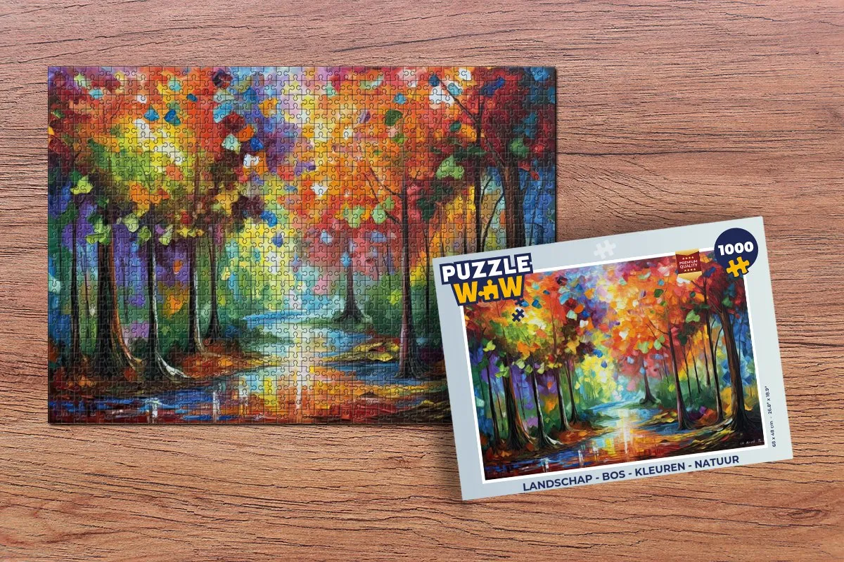 PuzzleWow Boslandschap Legpuzzel 1000 Stuks - Multicolor