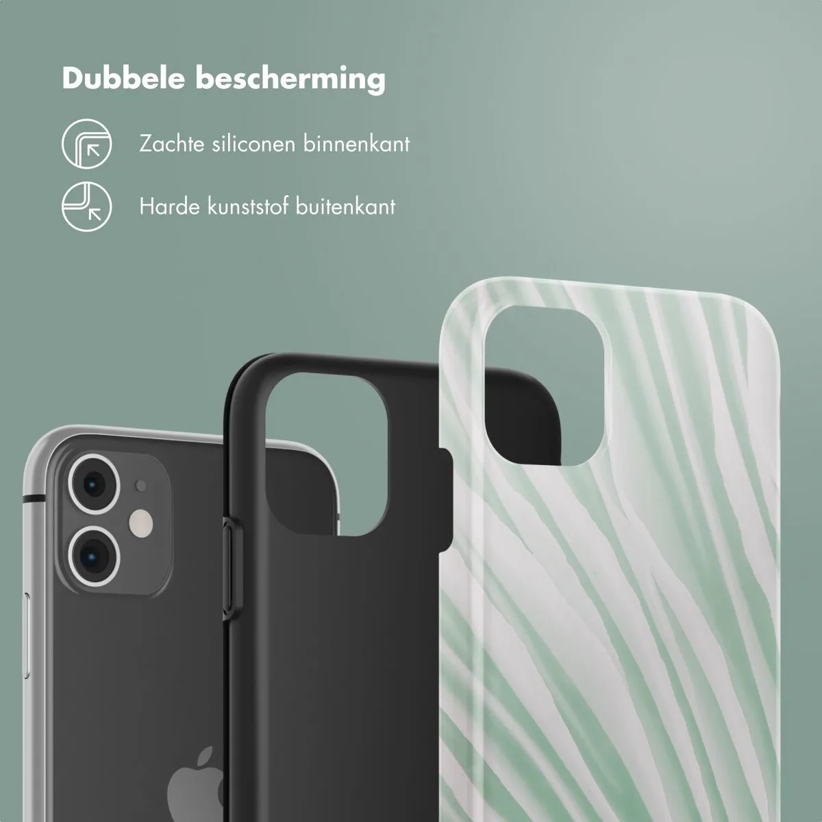 Selencia Hoesje iPhone 11 Nature Grayed Jade