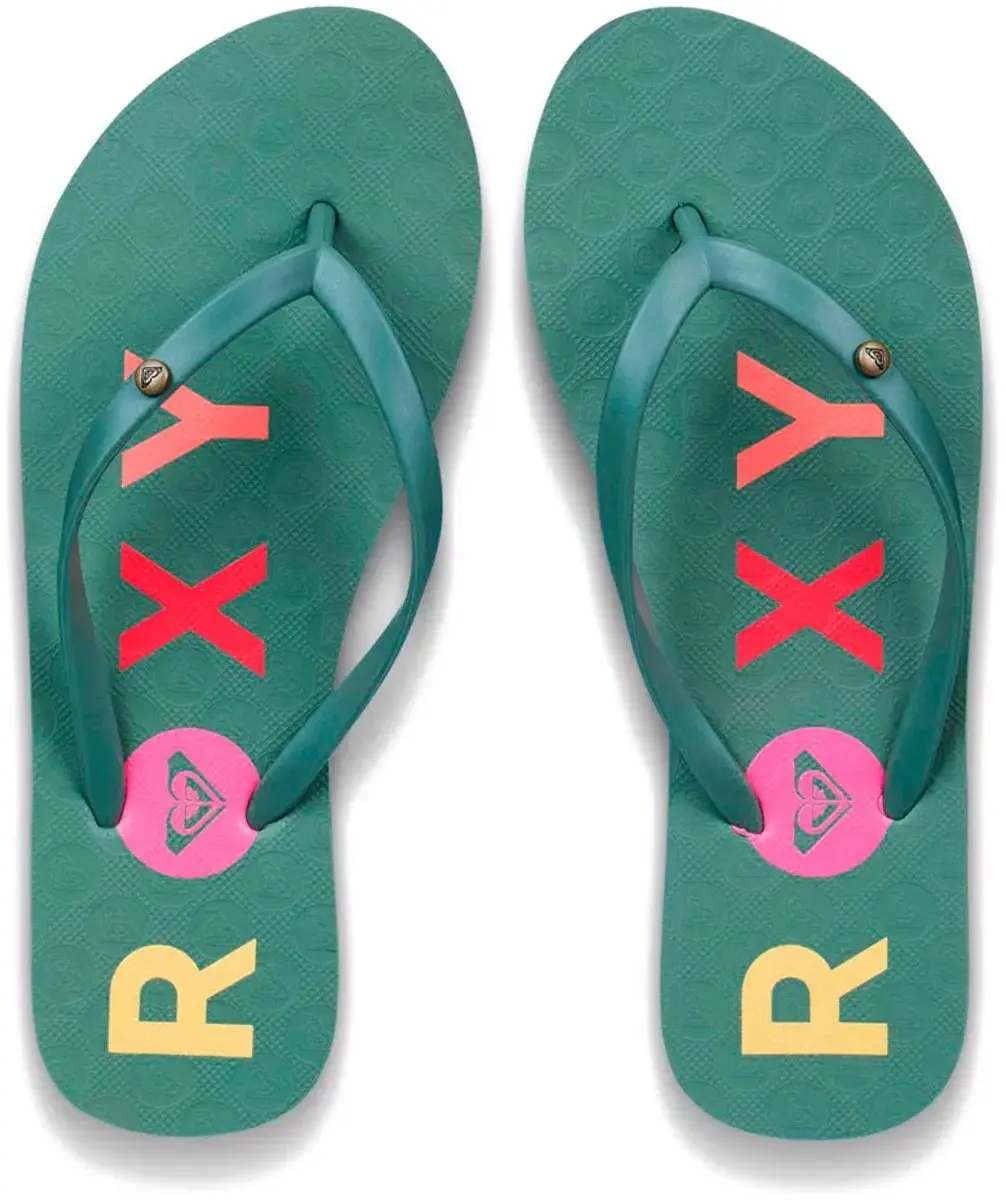 Roxy Sandy III Teenslipper - 36 - Oil Green - afbeelding 3 van 4