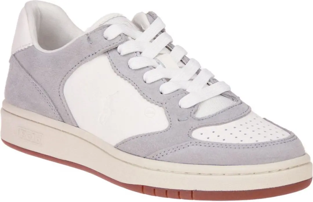 Ralph Lauren Polo Court Wit-Grijze Schoen