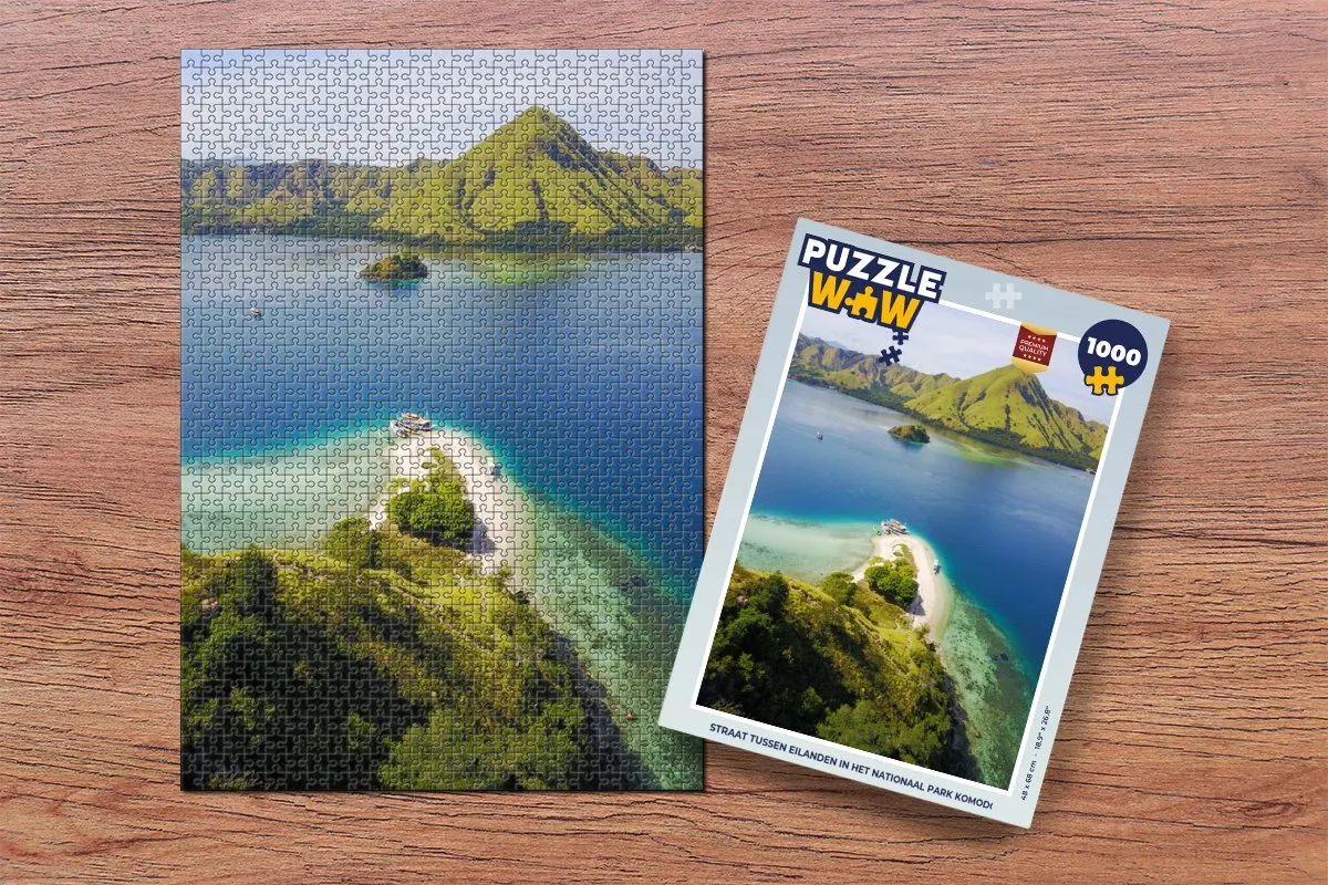 PuzzleWow Legpuzzel Straat tussen eilanden Komodo 1000 Stuks - Multicolor