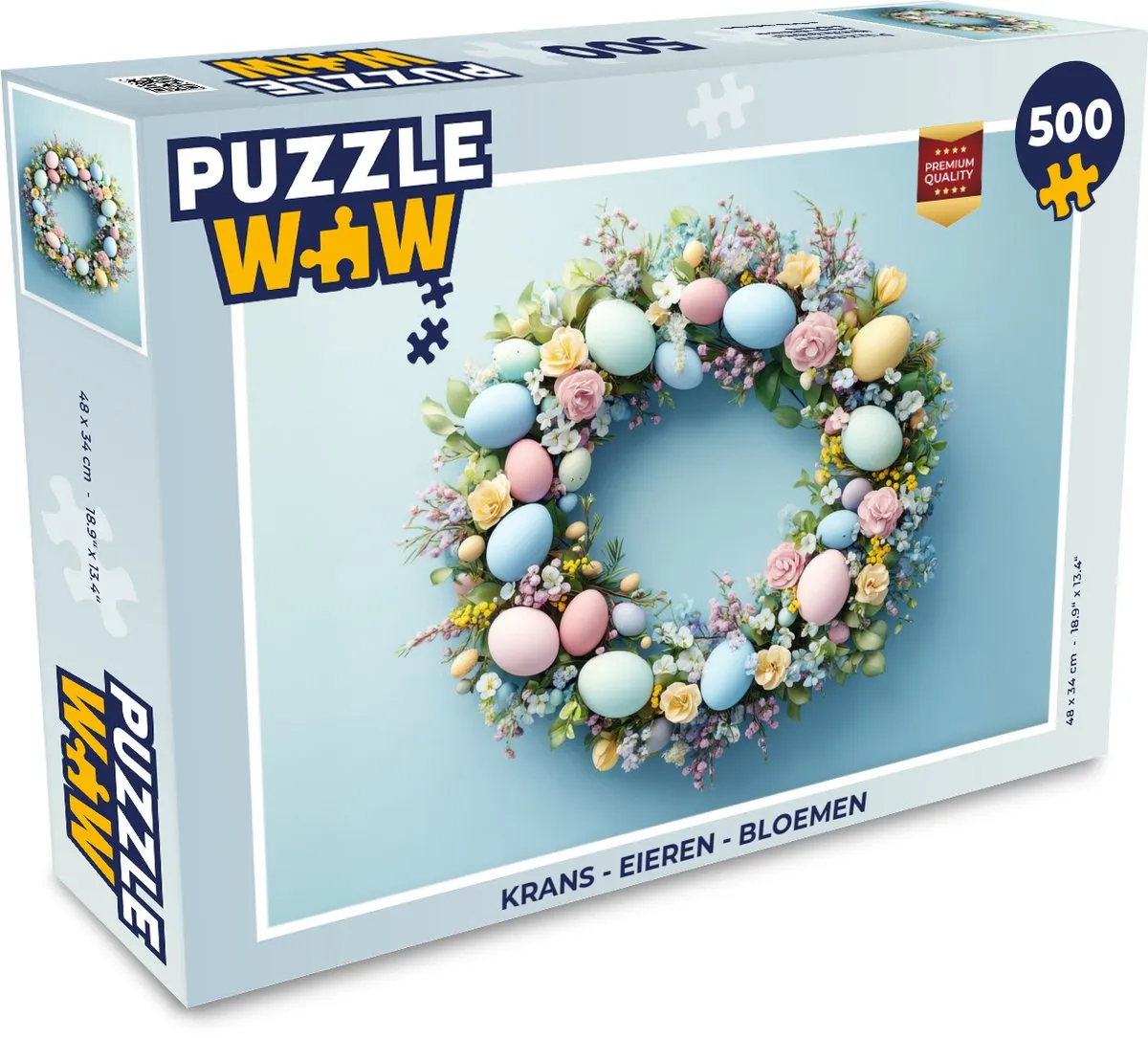 PuzzleWow Paaskrans Legpuzzel 500 Stuks