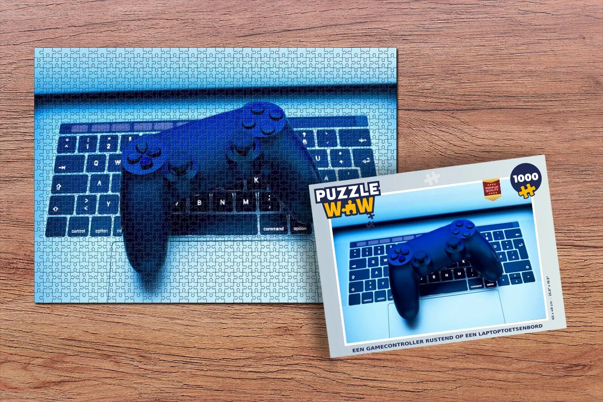 PuzzleWow Controller Licht Legpuzzel 1000 Stuks - Multicolor