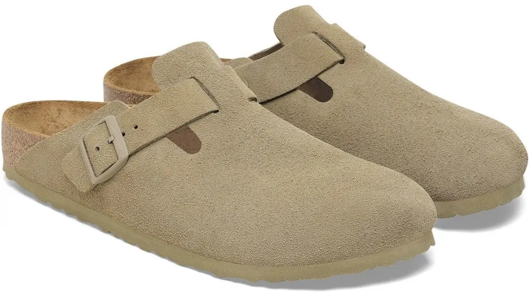 Birkenstock Boston Suède Slippers Senior