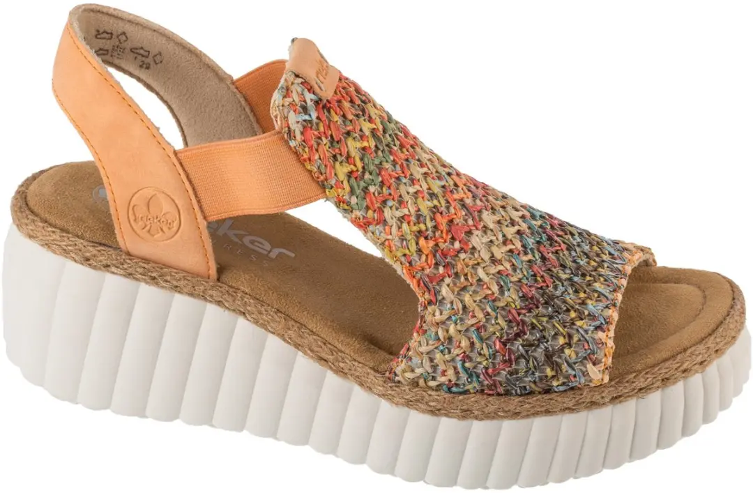Rieker Sandals 69172, Vrouwen, Veelkleurig, Sandalen, maat: 40