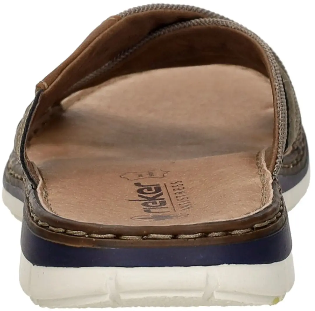 Rieker Heren Slipper 25182-25 - Taupe/Groen - afbeelding 6 van 6