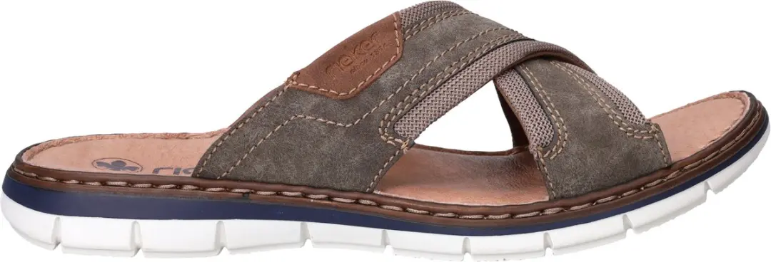 Rieker Heren Slipper 25182-25 - Taupe/Groen - afbeelding 2 van 6