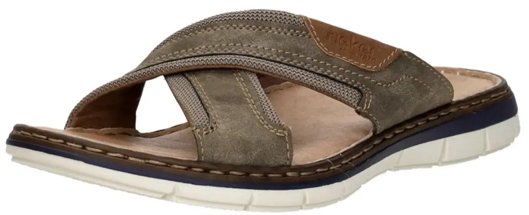 Rieker Heren Slipper 25182-25 - Taupe/Groen - afbeelding 4 van 6