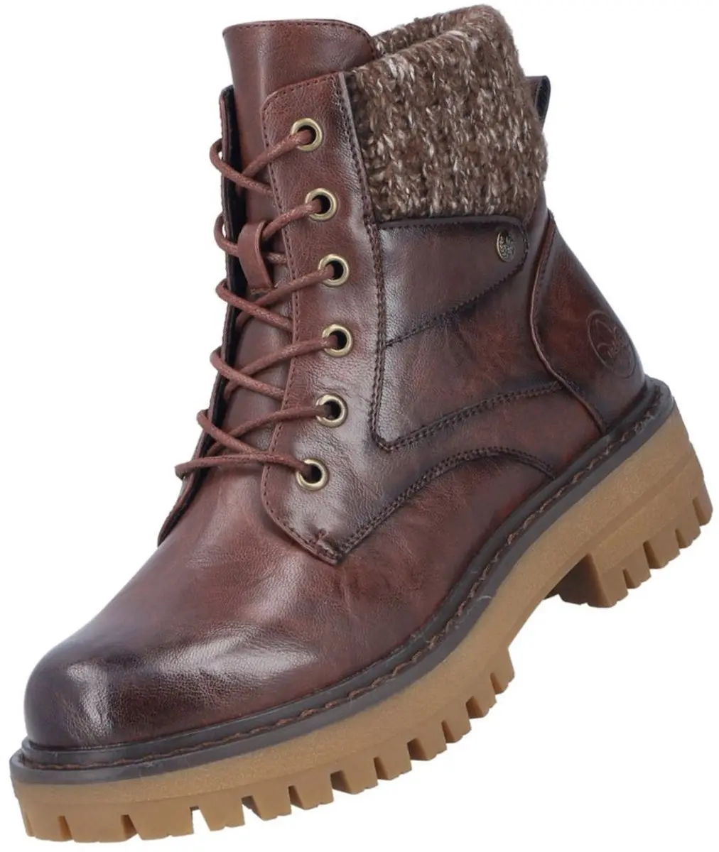 Rieker dameslaarzen, gevoerd, bruin 92920-25