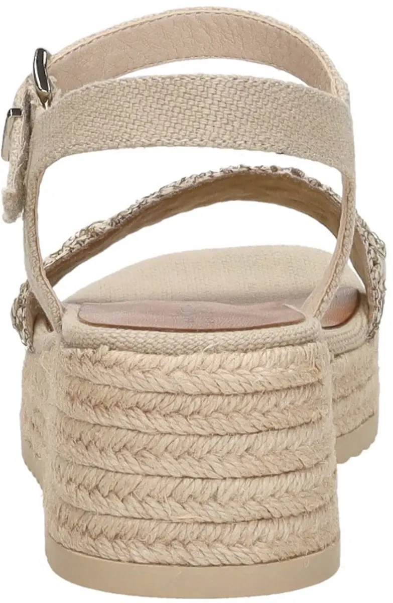 Tamaris Raffia Sandalen beige Textiel - Dames - Maat 41 - afbeelding 6 van 6