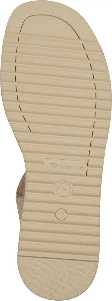 Tamaris Raffia Sandalen beige Textiel - Dames - Maat 41 - afbeelding 5 van 6