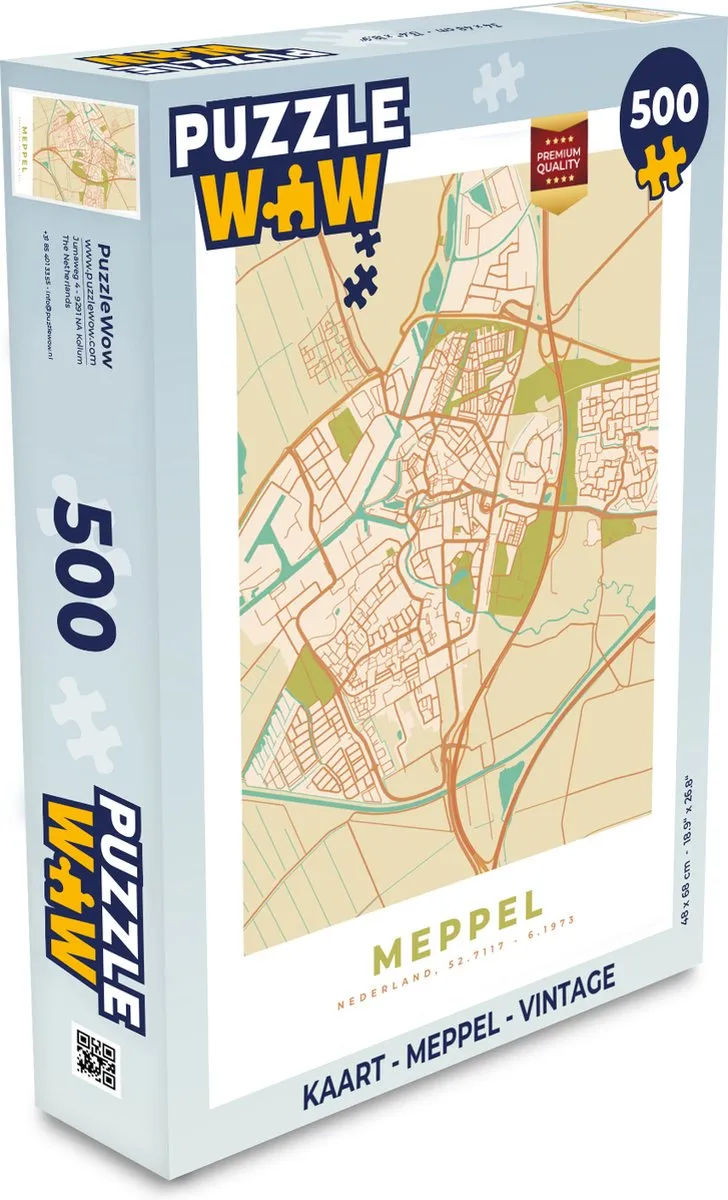 PuzzleWow Meppel Vintage Legpuzzel 500 Stuks