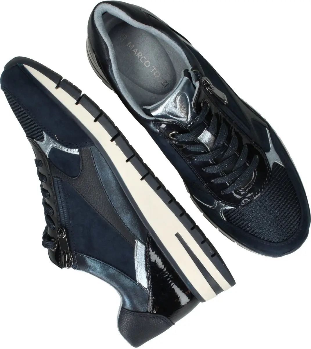 Marco Tozzi Dames Sneakers - Blauw - Maat 41 - afbeelding 6 van 6