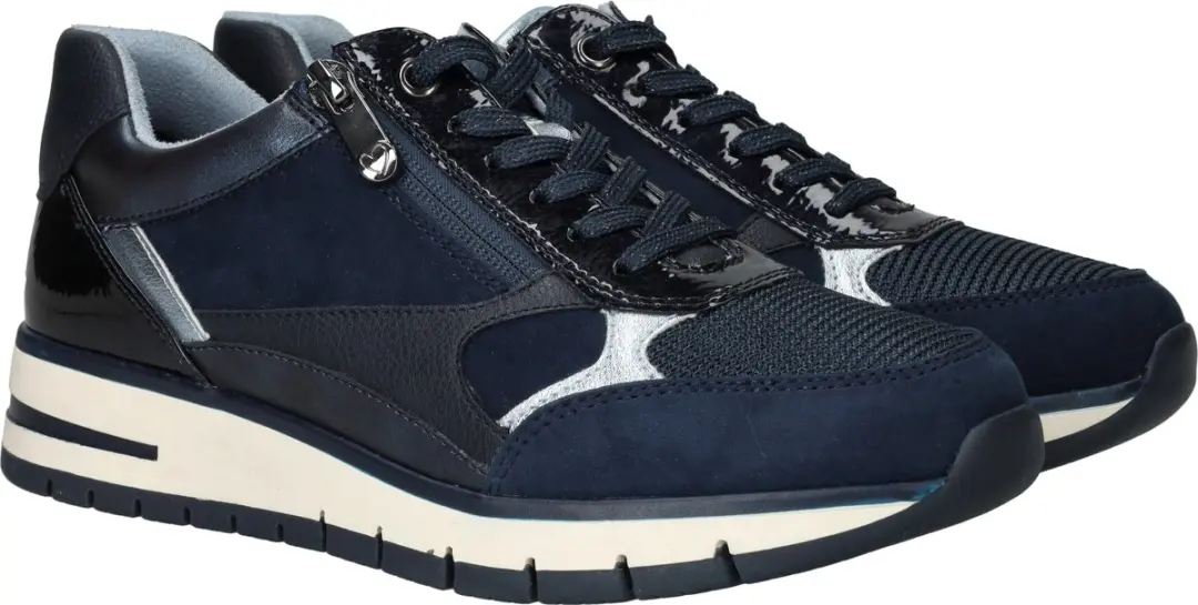 Marco Tozzi Dames Sneakers - Blauw - Maat 41 - afbeelding 4 van 6