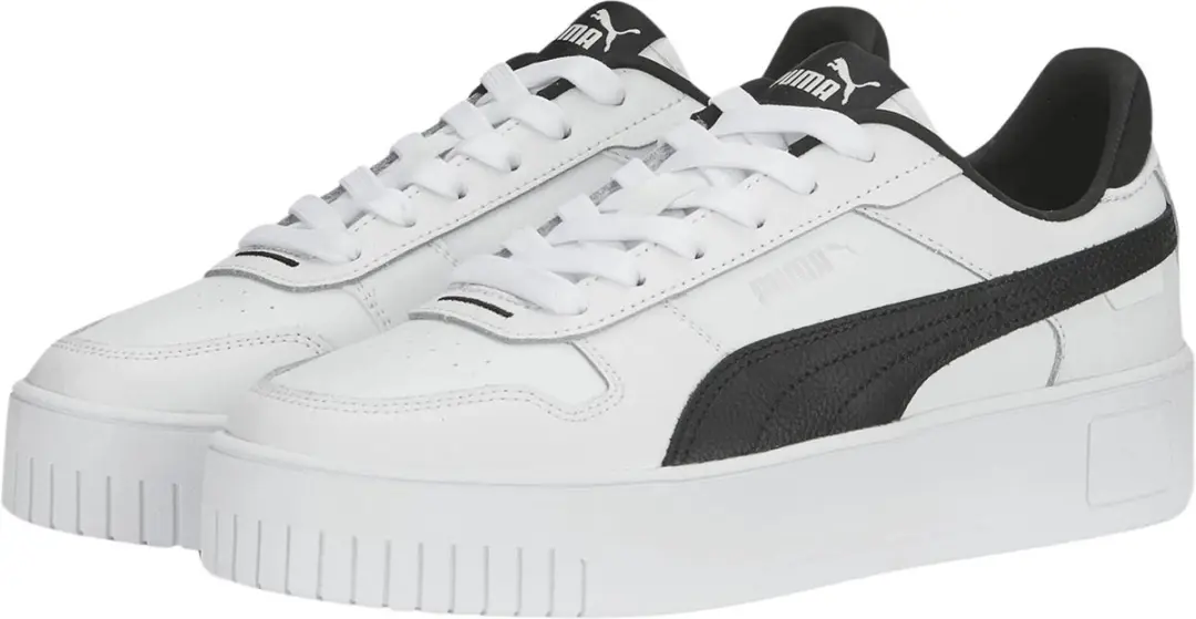 PUMA Carina Street Dames Sneakers 38.5 - Wit/Zwart - afbeelding 2 van 6