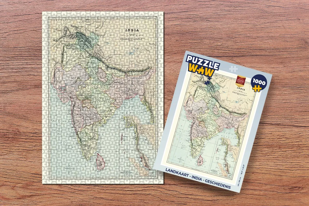 PuzzleWow India Legpuzzel 1000 Stuks - Multicolor