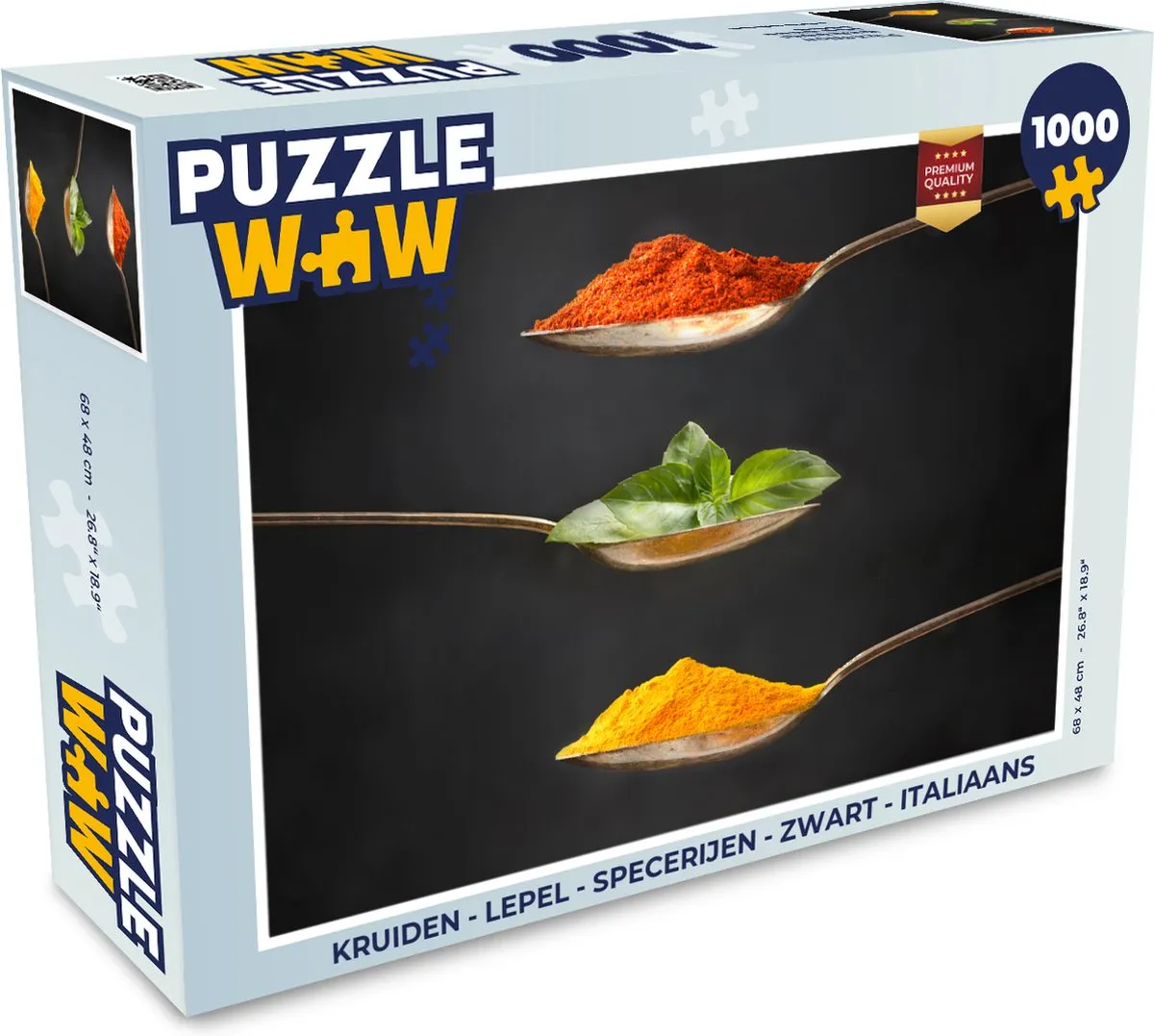 PuzzleWow Italiaanse Kruiden Lepel Puzzel - 1000 Stuks - Multicolor
