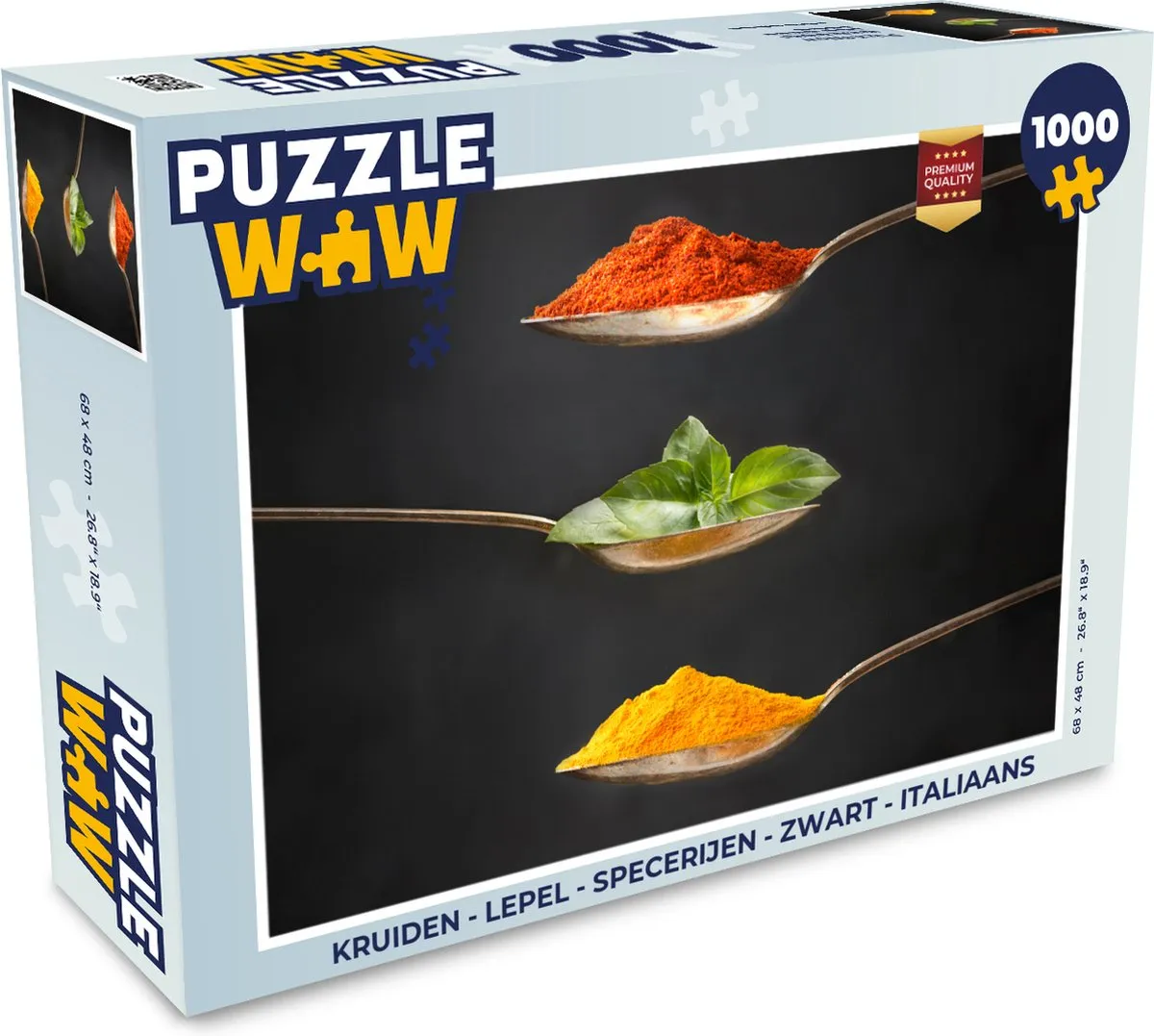 PuzzleWow Italiaanse Kruiden Lepel Puzzel - 1000 Stuks - Multicolor