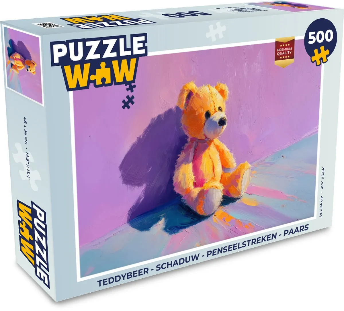 PuzzleWow Teddybeer Schaduw Legpuzzel 500 Stuks