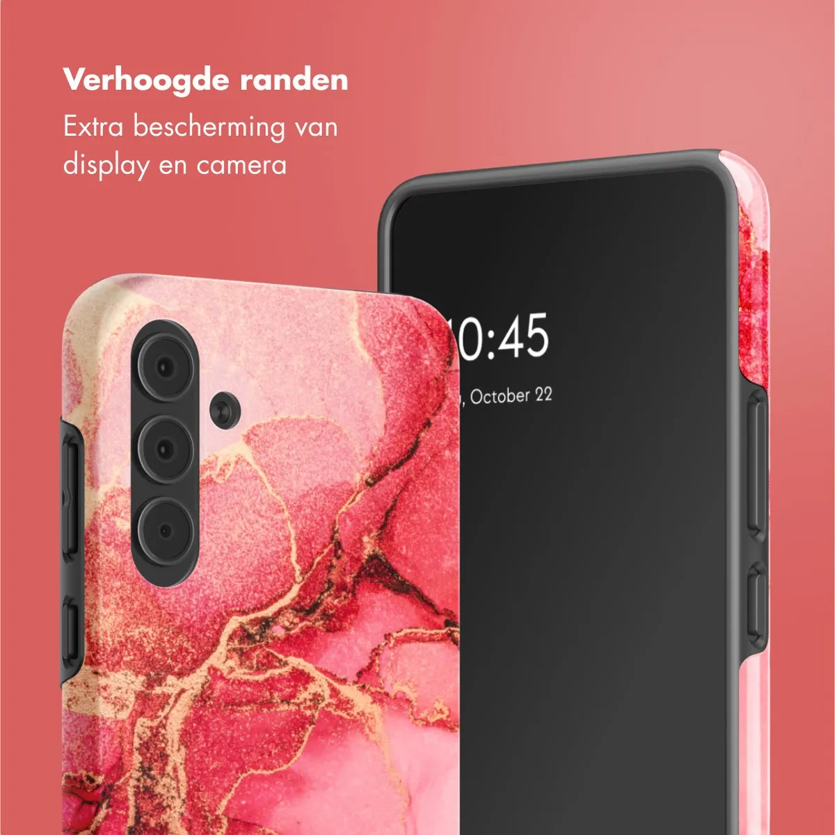 Selencia Hoesje Samsung Galaxy A55 Rosy Marble