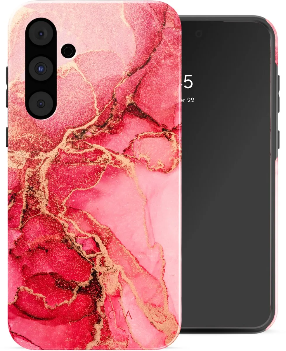 Selencia Hoesje Samsung Galaxy A55 Rosy Marble