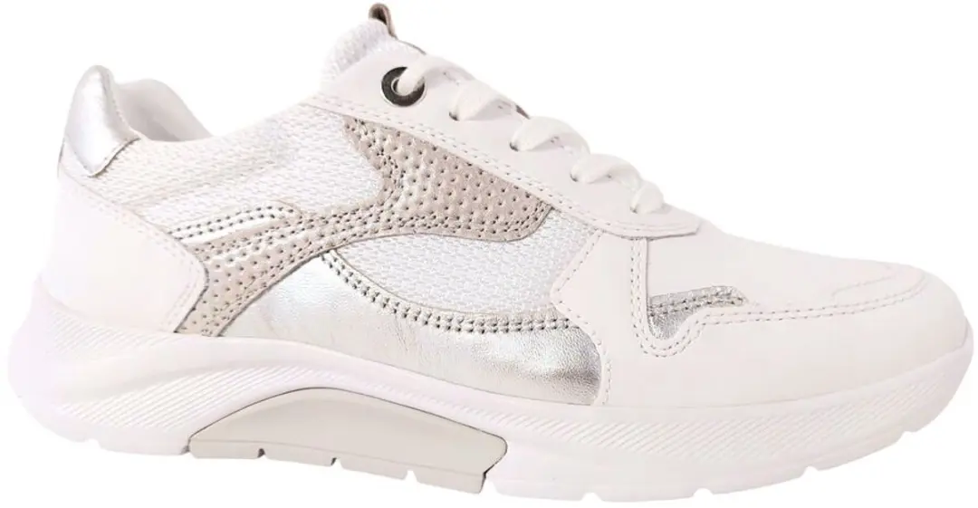 Gabor Rollingsoft Sneaker 66.925.51 Wit Zilver