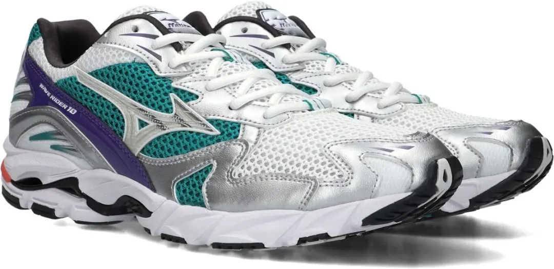 Mizuno Wave Rider 10 Sport Heren Sneakers - Wit - Maat 46