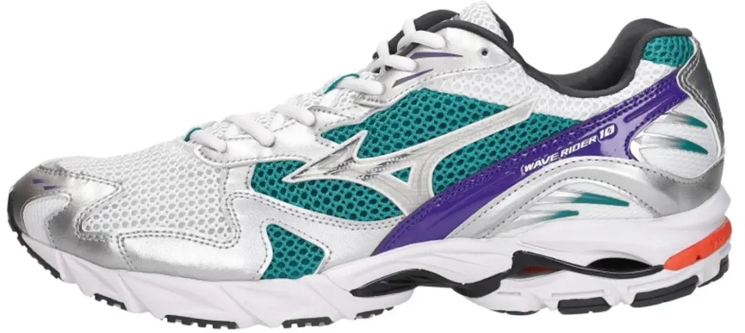 Mizuno Wave Rider 10 Sport Heren Sneakers - Wit - Maat 46