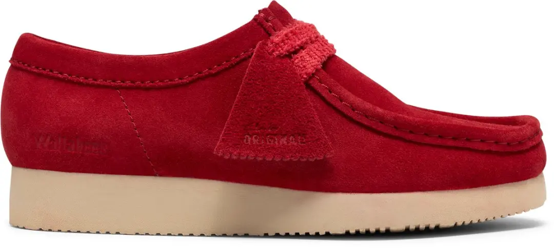 CLARKS O Wallabee Lite. rood Dames Veterschoenen