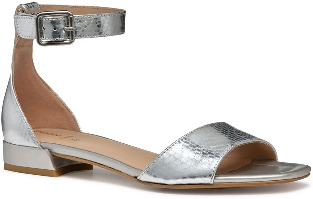 Geox New Eraklia 15 Sandalen Zilver EU 39 1/2 Vrouw