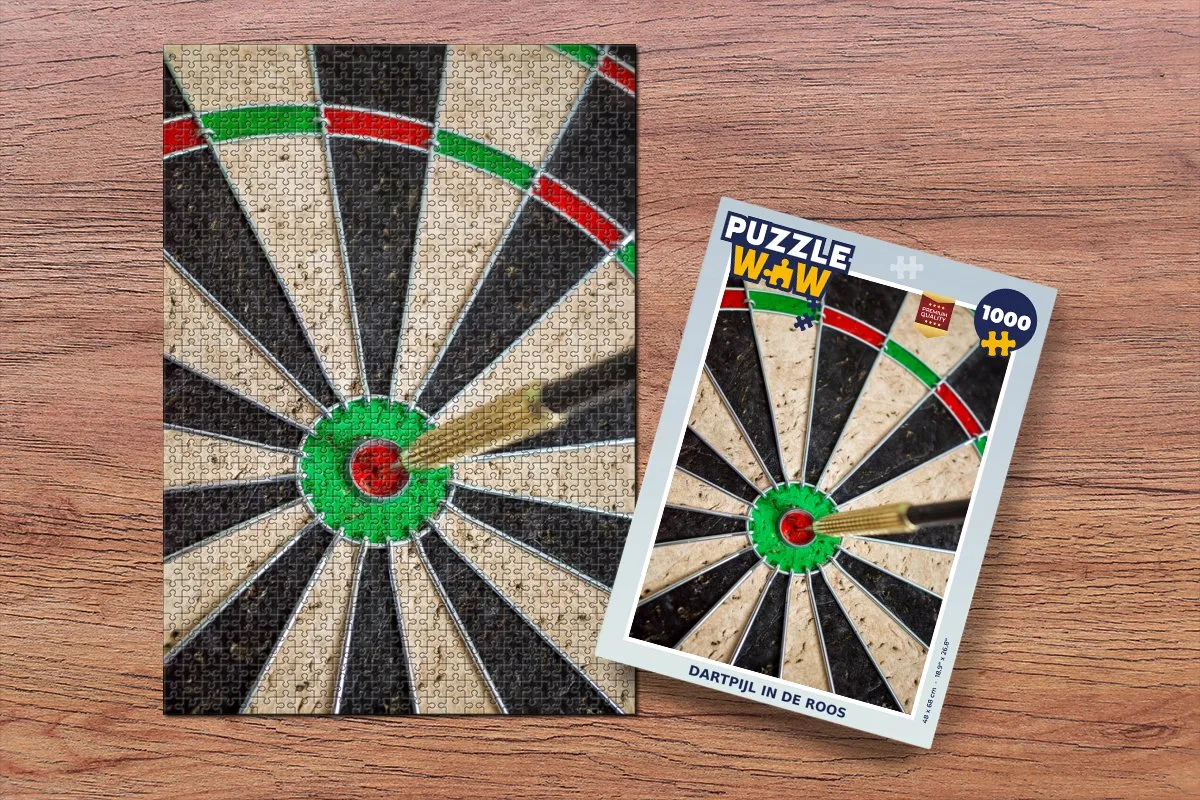 PuzzleWow Dartpijl in de Roos Legpuzzel 1000 Stuks - Multicolor