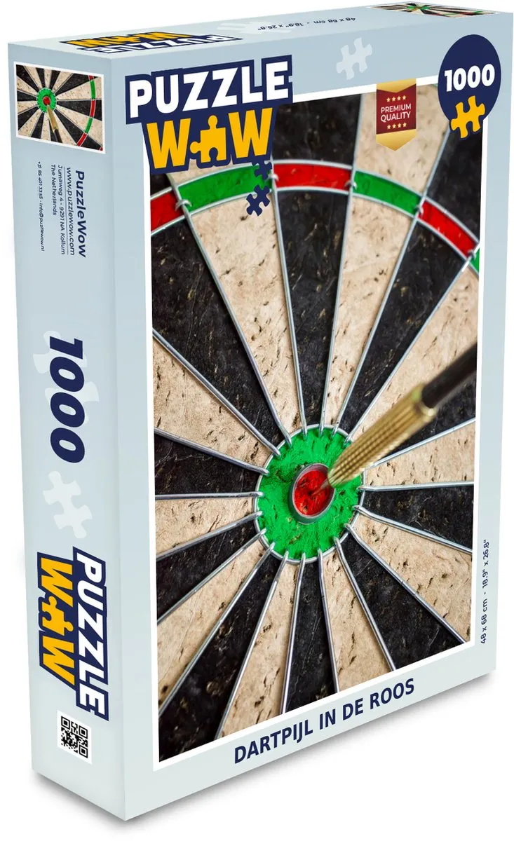 PuzzleWow Dartpijl in de Roos Legpuzzel 1000 Stuks